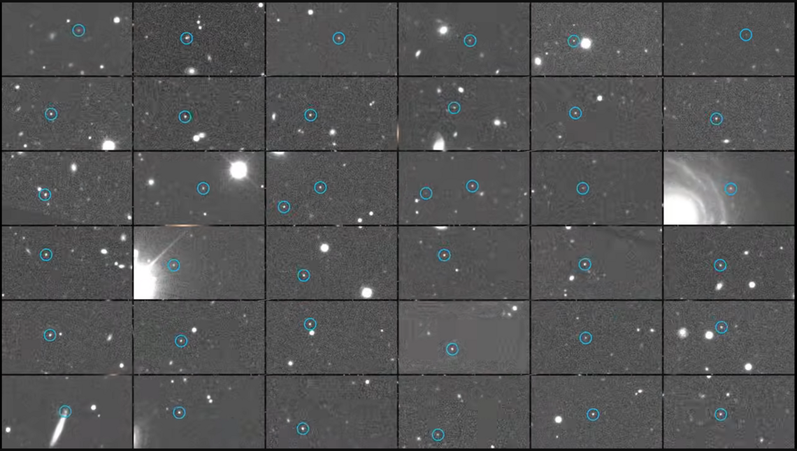 Rubin LSST swarm of asteroid detections